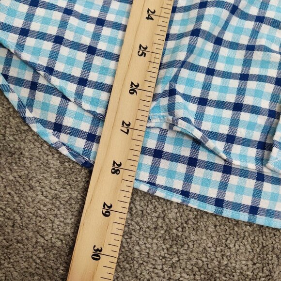Ralph Lauren Men's Button Down Plaid Shirt in Blue White Size Large Classic Fit - Picture 7 of 8